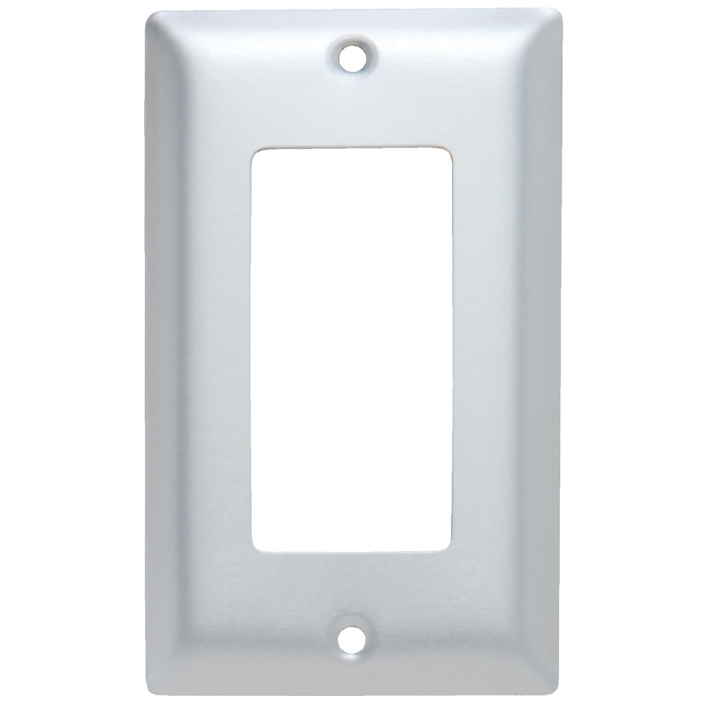 SA26 1-Gang Aluminum Wall Plate, 1 Decorator Opening