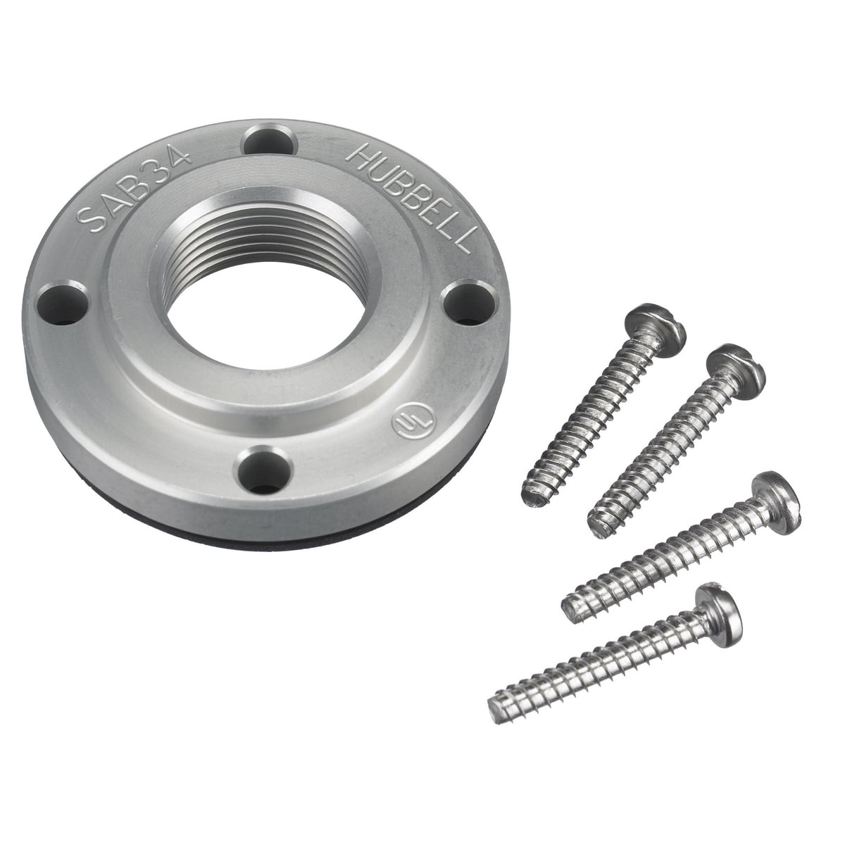 SAC34 Heavy Duty Industrial Grade Standard Pressure Screw Terminal Watertight Liquid Tight Adapter, 3/4 in NPT Conduit, For Use With 30 and 32 A 5-Wire and 60 and 63 A IEC Pin and Sleeve, Aluminum, Aluminum