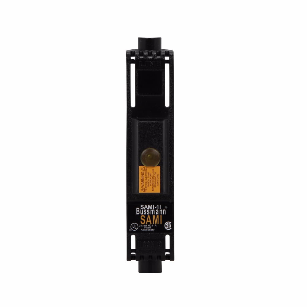 SAMI-1I SAMI Dead Front Indicating Class R Fuse Cover, 0 to 30/35 to 60 A, 600 VAC/VDC, For Use With Class J/H/K5/R/T Midget Fuse, Thermoplastic, Black