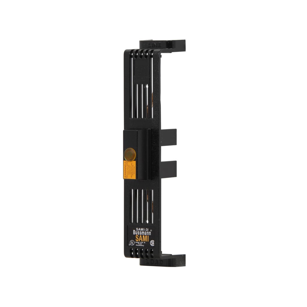 SAMI-3I SAMI Fuse Block Cover, 65 to 100 A, 600 VAC/VDC, For Use With Class J Dead Front Indicating Midget Fuse, Thermoplastic, Black