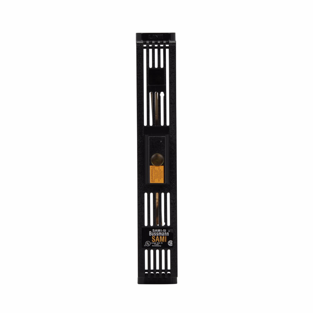SAMI-5I SAMI Dead Front Indicating Class H Fuse Cover, 35 to 60 A, 600 VAC/VDC, For Use With Class H/K5/R Midget Fuse, Thermoplastic, Black