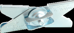 Scissor Clip T-Bar Hanger, Fits 1" T-Bar, 1/4"-20 x 5/8" Stud with Wing Nut Washer, Zinc