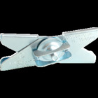Scissor Clip T-Bar Hanger, Fits 1" T-Bar, 1/4"-20 x 2" Stud with Wing Nut Washer, Zinc