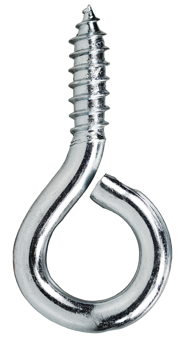 SE2 Screw Eye, 2-3/16 in L, 1 in Thread, 5/8 in ID Eye, Low Carbon Cold Drawn Steel