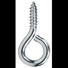 Eye Screw, Low Carbon Cold Drawn Steel material, 0.264 x 2-5/8 in. Size, 2-5/8 in. length, Zinc Plated Finish, 5/8 in. eye diameter, 0.225 in. wire diameter, 1 in. thread length, 1-1/8 in. shank length, Gimlet point style