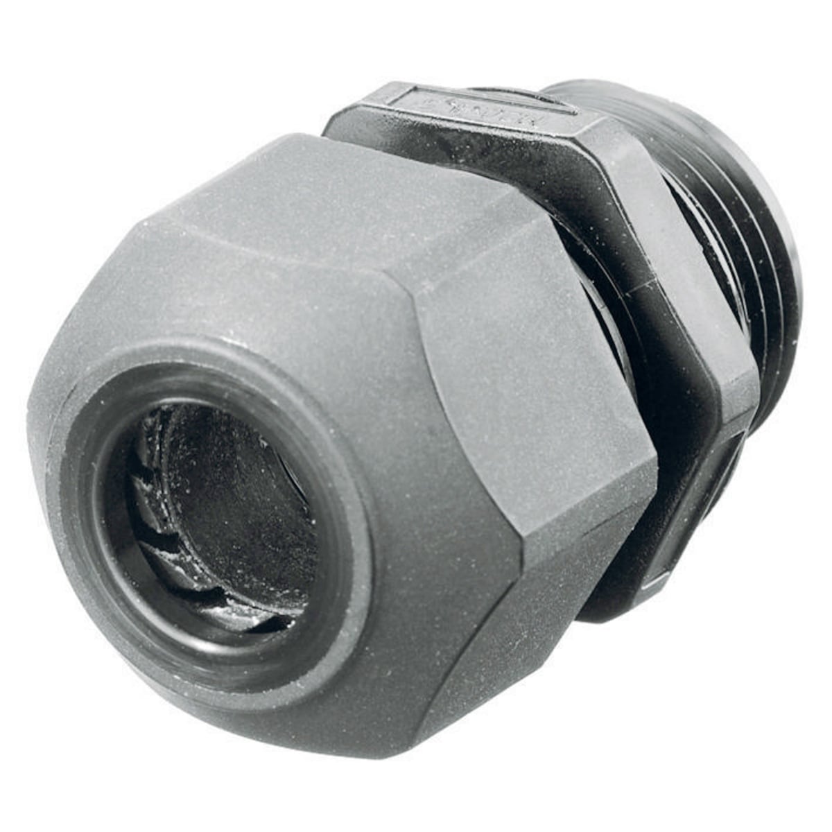 SEC50GA SEC European Style Low Profile Non-Metallic Standard Straight Cord Connector, 1/2 in Trade, (1) Conductors, 0.17 to 0.45 in Cable Openings, Nylon, Smooth