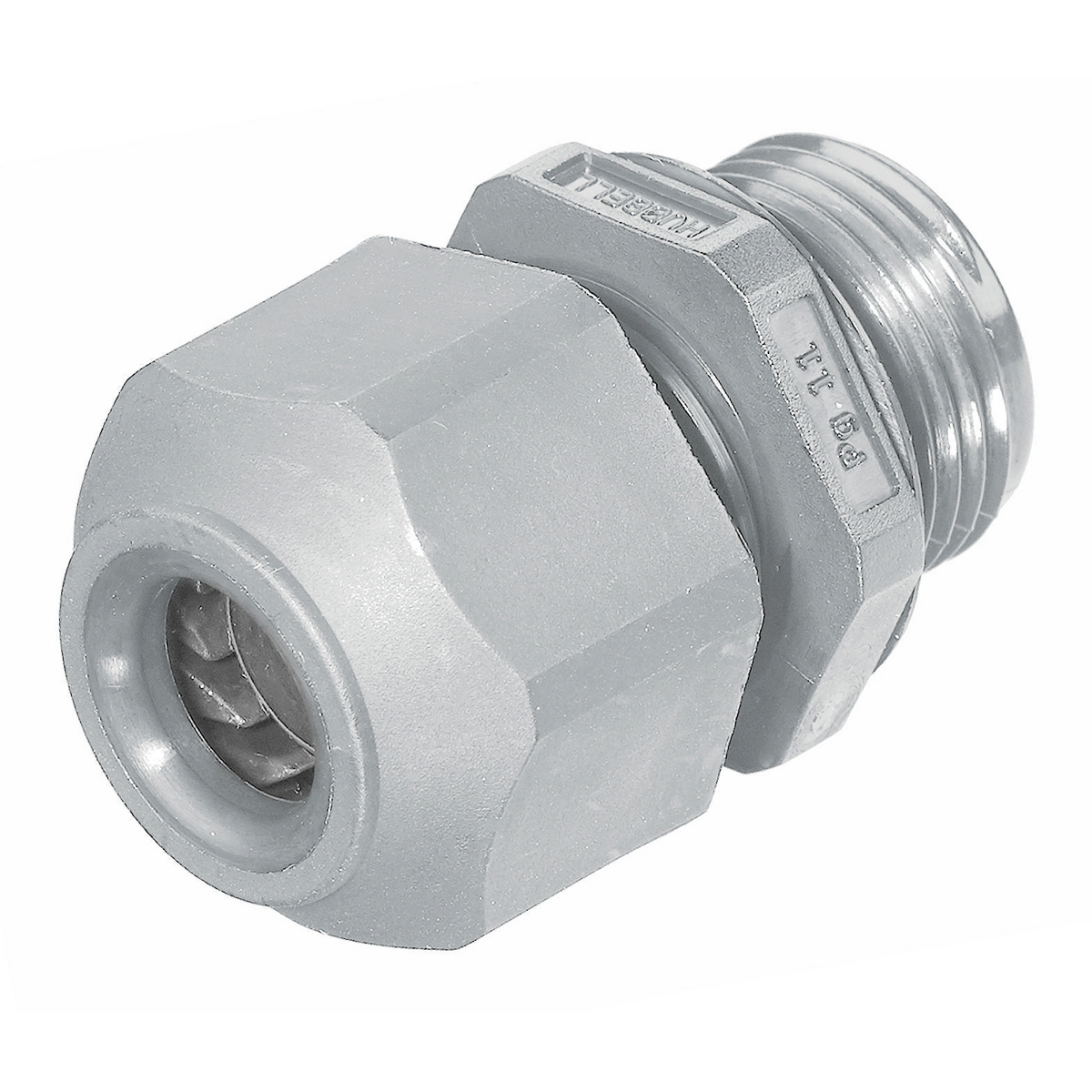 SECP11GA sec European Style Low Profile Non-Metallic Standard Straight Cord Connector, PG11 Trade, (1) Conductors, 0.23 to 0.40 in Cable Openings, Nylon, Smooth