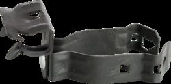 Side Mount Flange Clamp with Closed Conduit Clip, Hammer On Clamp Fits 1/8 to 1/4" Flange, Conduit Clip Fits 1/2" and 3/4" Conduit, Spring Steel