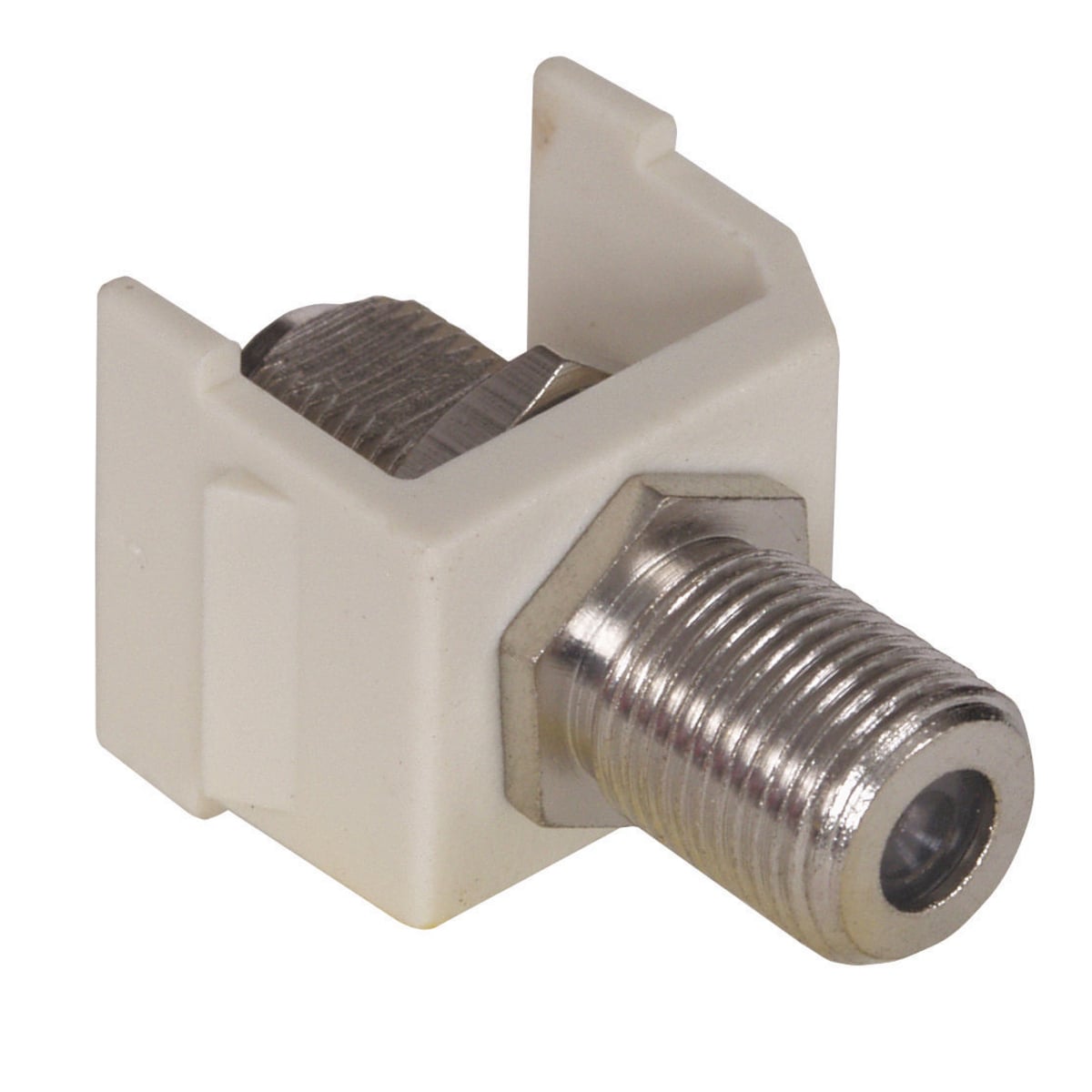 SFFX Pass-Through Keystone Standard F-Connector, Female x Female Connector, Coaxial Cable