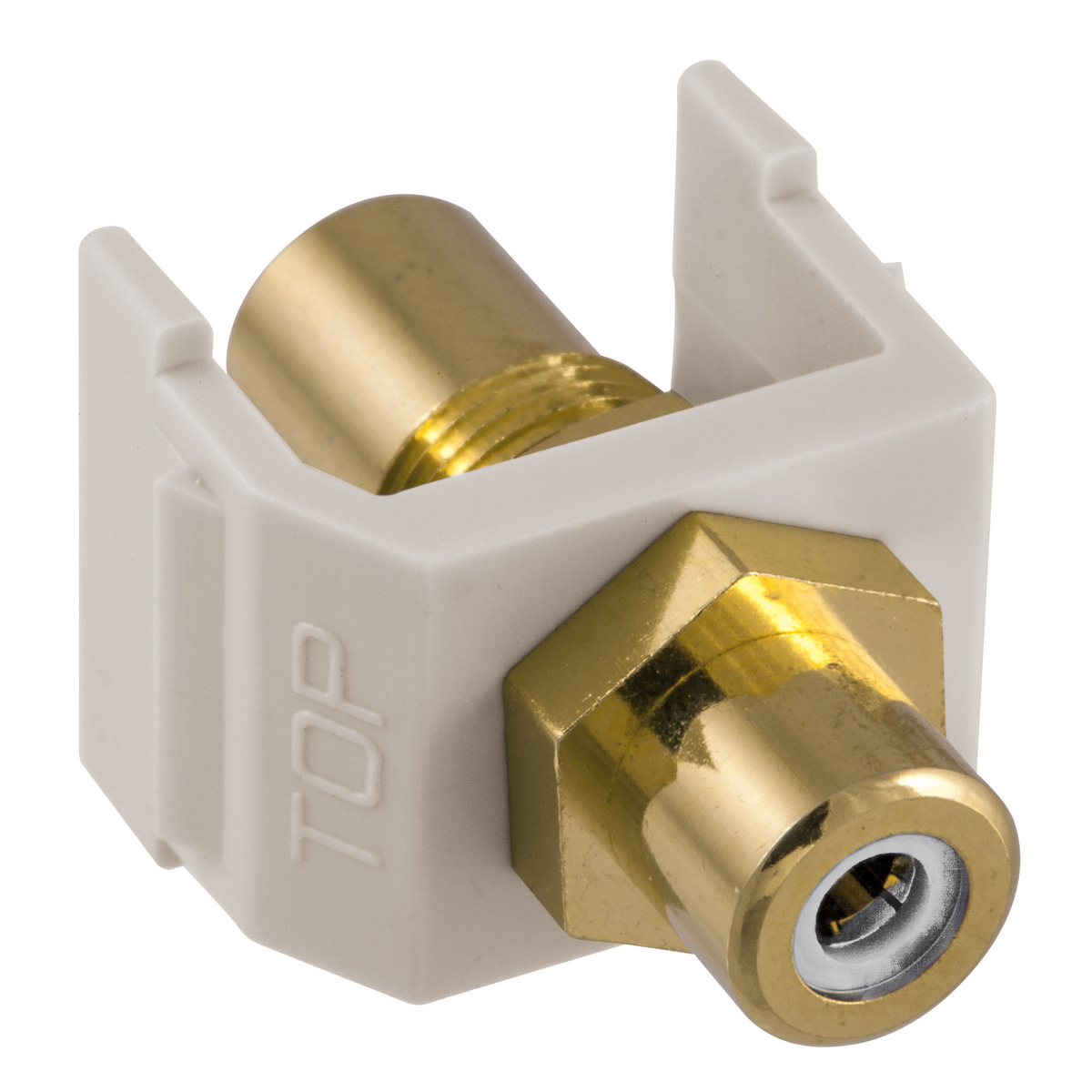 SFRCWFF Keystone Pass-Through Standard RCA Connector, Plug-N-Play/Female x Female Connector, RG9/RG69/Mini-Coaxial/RCA Patch Cord Cable