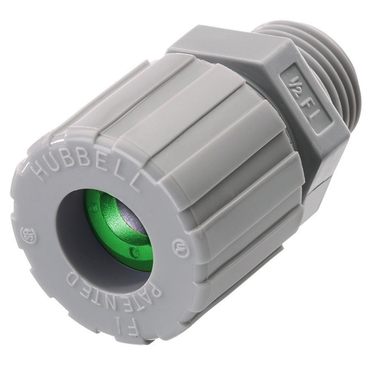 SHC1001CR Form 1 Standard Straight Cord Connector, 1/4 in Trade, 1 Conductor, 0.06 to 0.13 in Cable Openings, Nylon, Smooth