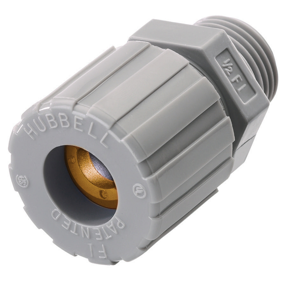 SHC1002CR Form 1 Standard Duty Straight Cord Connector, 1/4 in Trade, 1 Conductor, 0.13 to 0 .19 in Cable Openings, Nylon, Smooth