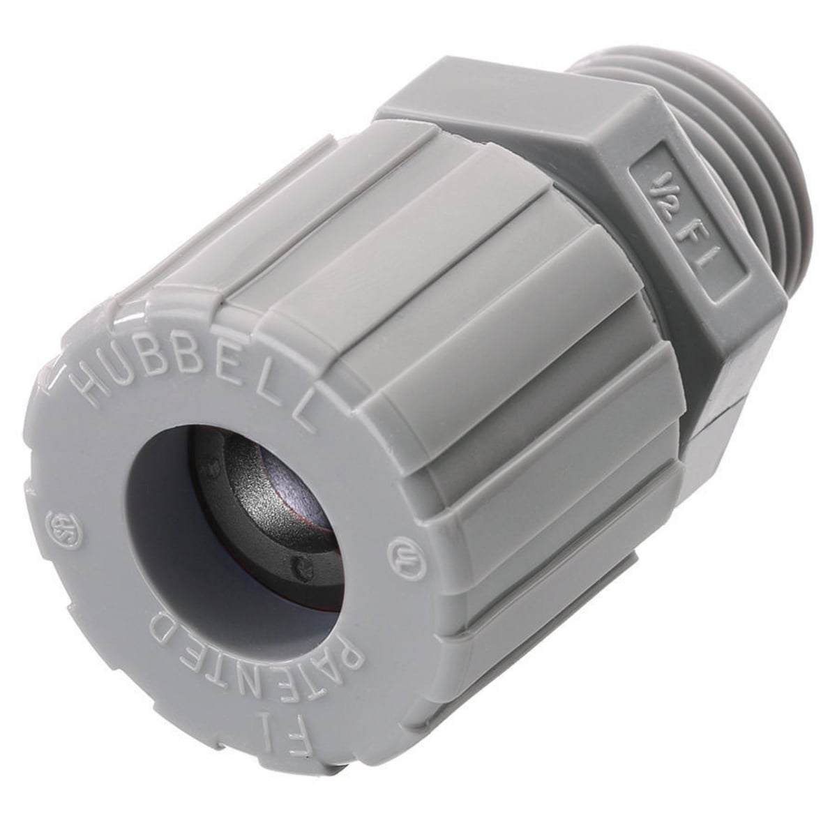 SHC1010CR Form 1 Standard Straight Cord Connector, 3/8 in Trade, 1 Conductor, 0.25 to 0.31 in Cable Openings, Nylon, Smooth