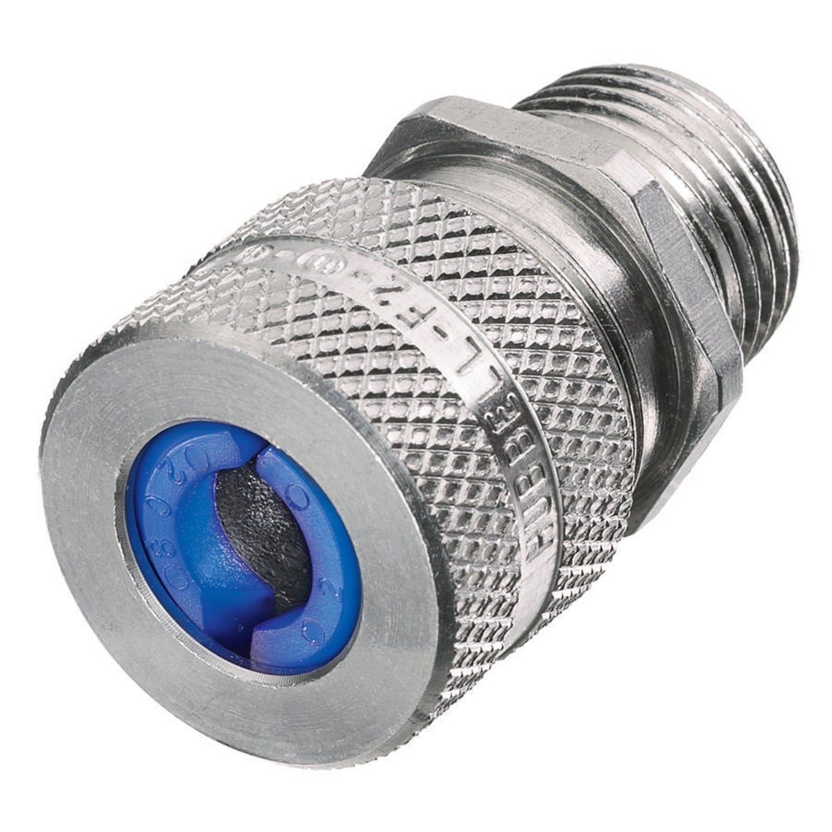 SHC1018 Form 1 Standard Duty Straight Cord Connector, 1/2 in Trade, 1 Conductor, 0.38 to 0.44 in Cable Openings, Aluminum, Machined