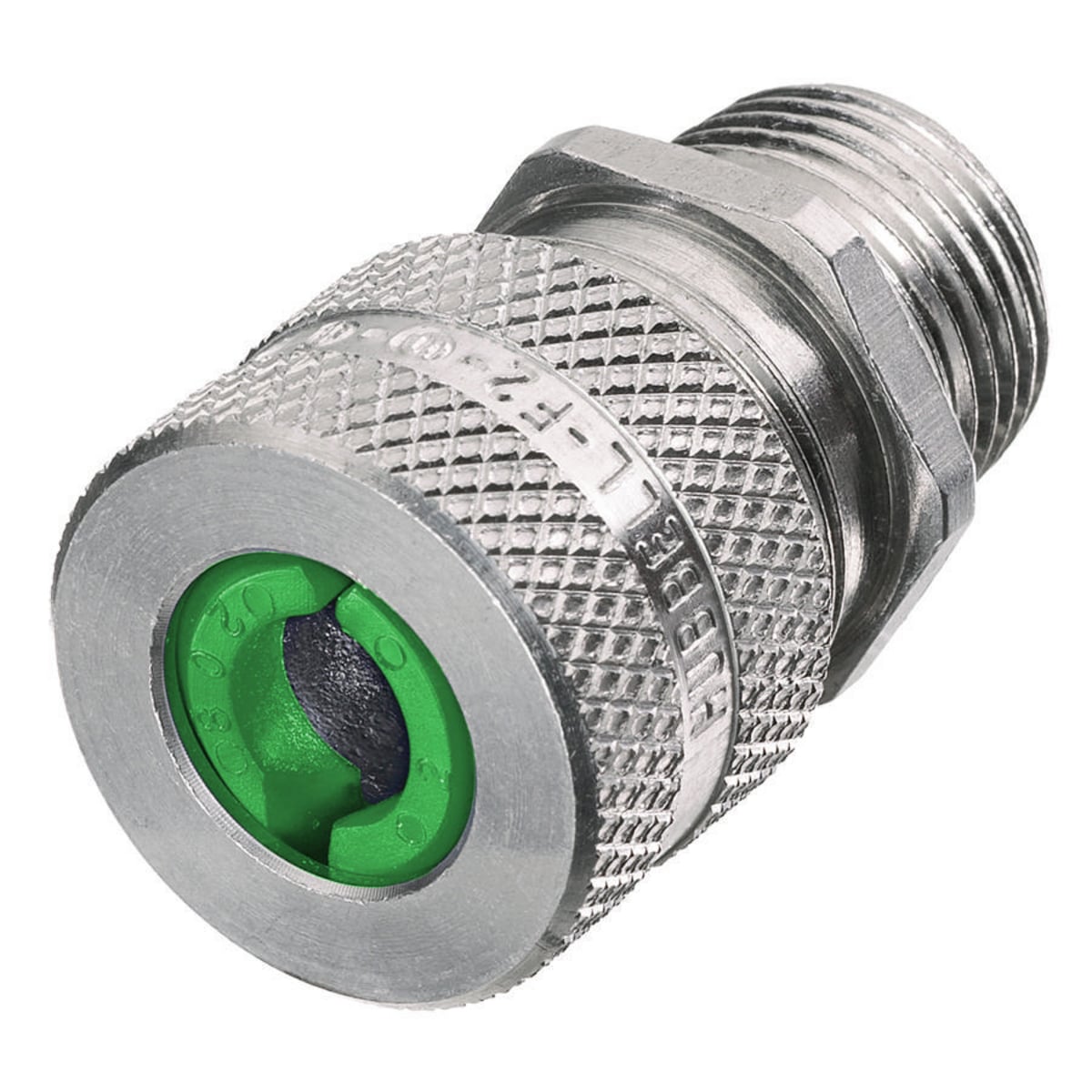 SHC1019 Form 2 Standard Duty Straight Cord Connector, 1/2 in Trade, 1 Conductor, 0.06 to 0.13 in Cable Openings, Aluminum, Machined