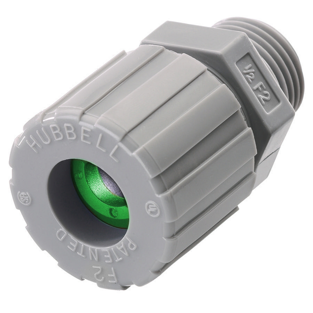 SHC1019CR Form 2 Standard Duty Straight Cord Connector, 1/2 in Trade, 1 Conductor, 0.06 to 0.13 in Cable Openings, Nylon, Smooth