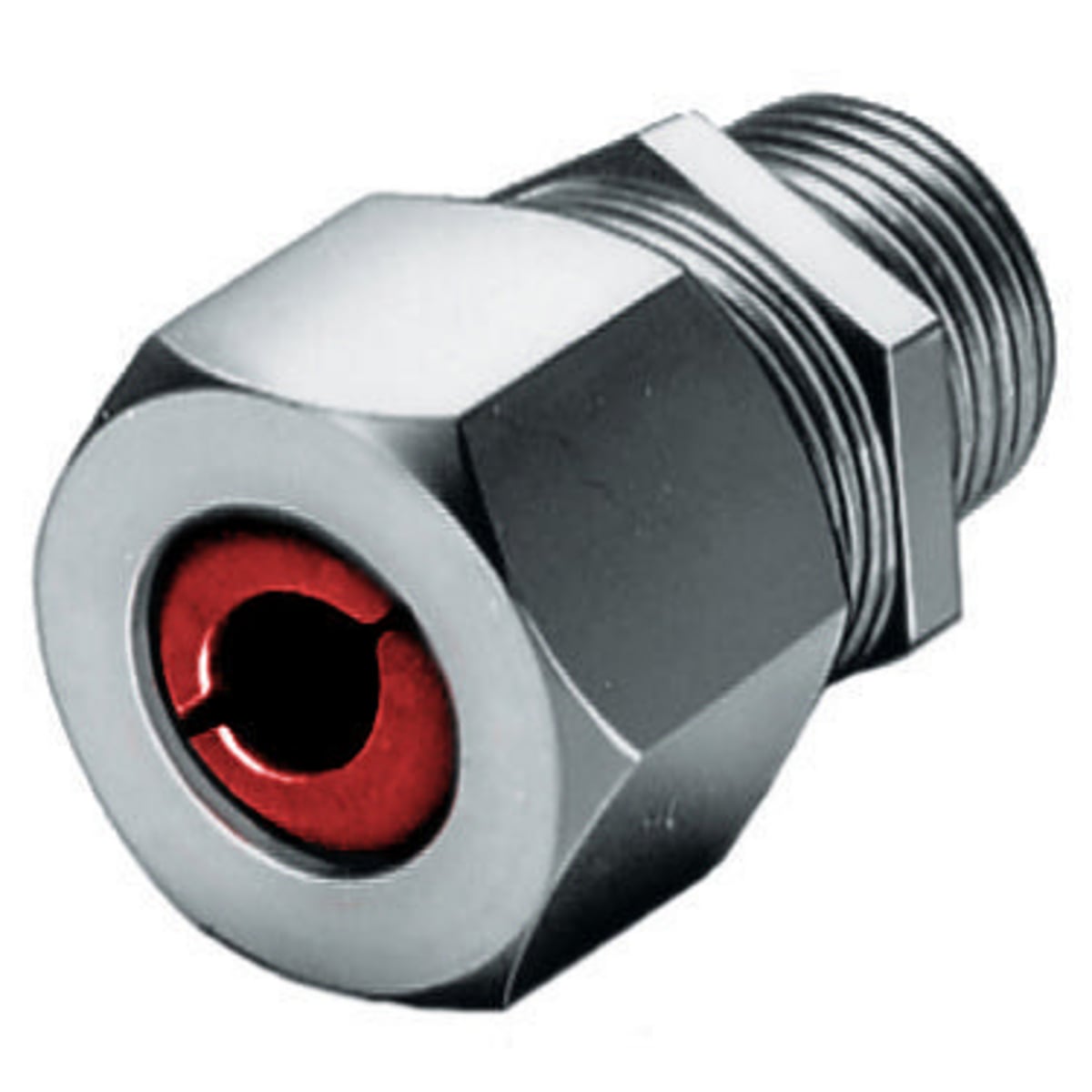 SHC1021SS Form 2 Standard Duty Straight Cord Connector, 1/2 in Trade, 1 Conductor, 0.19 to 0.25 in Cable Openings, Stainless Steel, Machined