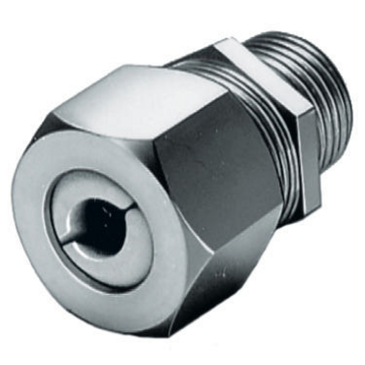 SHC1022SS SHC Form 2 Standard Duty Straight Cord Connector, 1/2 in Trade, (1) Conductors, 0.25 to 0.38 in Cable Openings, Stainless Steel, Machined