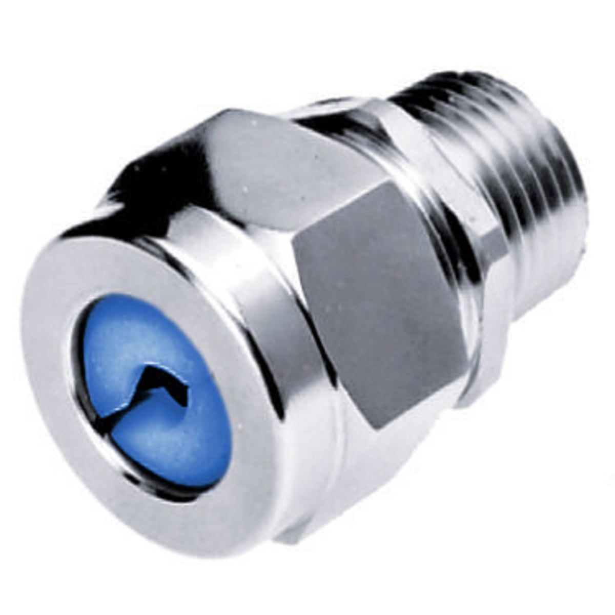 SHC1023ZP Form 2 Standard Duty Straight Cord Connector, 1/2 in Trade, 1 Conductor, 0.38 to 0.5 in Cable Openings, Steel, Machined/Zinc Plated