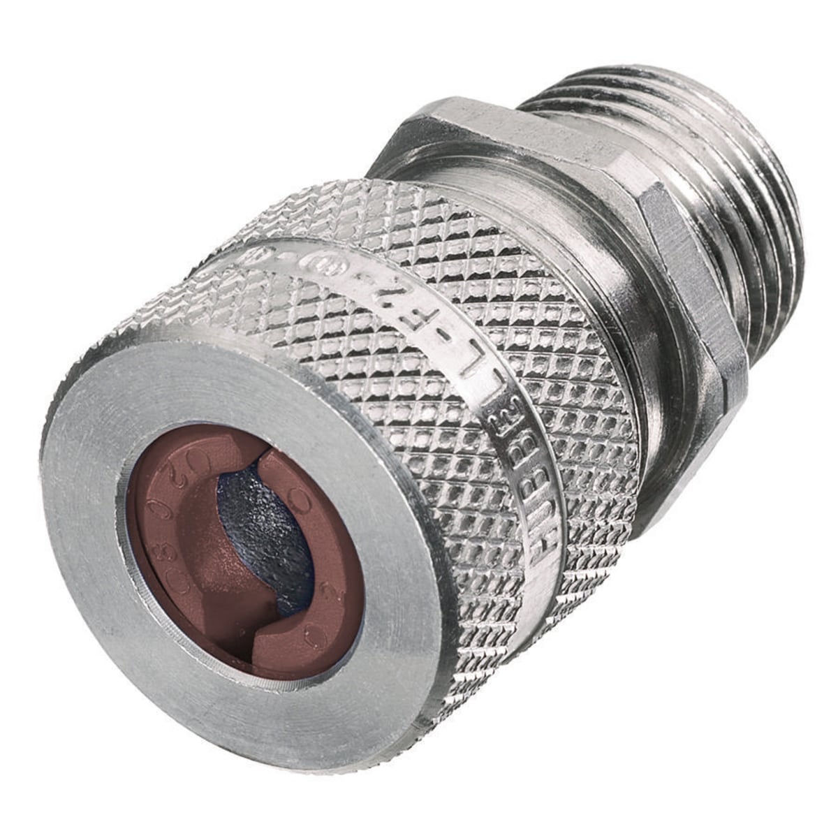 SHC1024 SHC Form 2 Standard Duty Straight Cord Connector, 1/2 in Trade, (1) Conductors, 0.5 to 0.63 in Cable Openings, Aluminum, Machined
