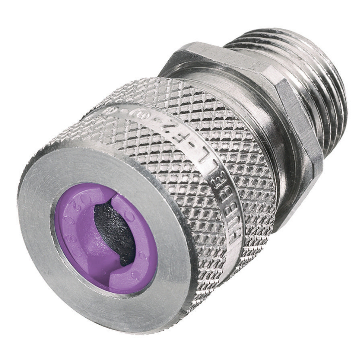 SHC1028 SHC Form 3 Standard Duty Straight Cord Connector, 1/2 in Trade, (1) Conductors, 0.75 to 0.88 in Cable Openings, Aluminum, Machined