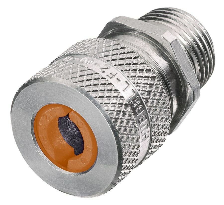 SHC1030 SHC Form 2 Standard Duty Straight Cord Connector, 3/4 in Trade, (1) Conductors, 0.13 to 0 .19 in Cable Openings, Aluminum, Machined