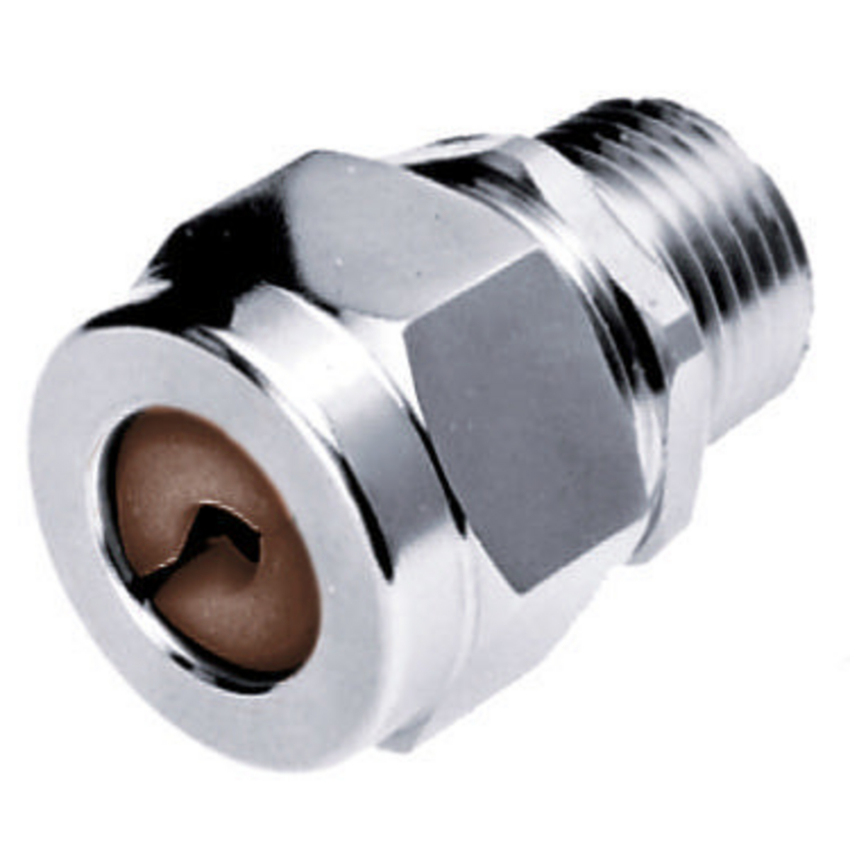 SHC1034ZP SHC Form 2 Standard Duty Straight Cord Connector, 3/4 in Trade, (1) Conductors, 0.5 to 0.63 in Cable Openings, Steel, Machined/Zinc Plated