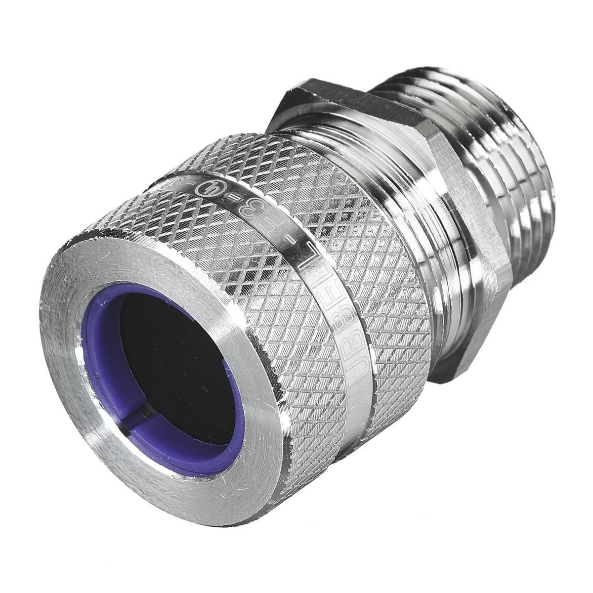 SHC1038 SHC Form 3 Standard Duty Straight Cord Connector, 3/4 in Trade, (1) Conductors, 0.75 to 0.88 in Cable Openings, Aluminum, Machined