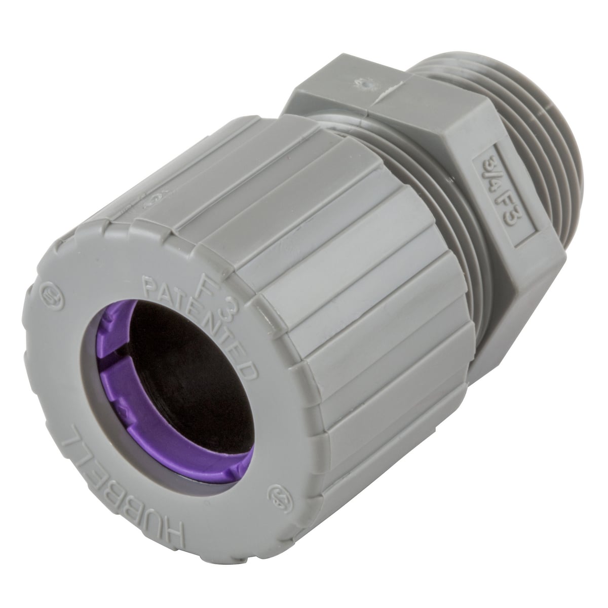 SHC1038CR SHC Form 3 Standard Duty Straight Cord Connector, 3/4 in Trade, (1) Conductors, 0.75 to 0.88 in Cable Openings, Nylon, Smooth