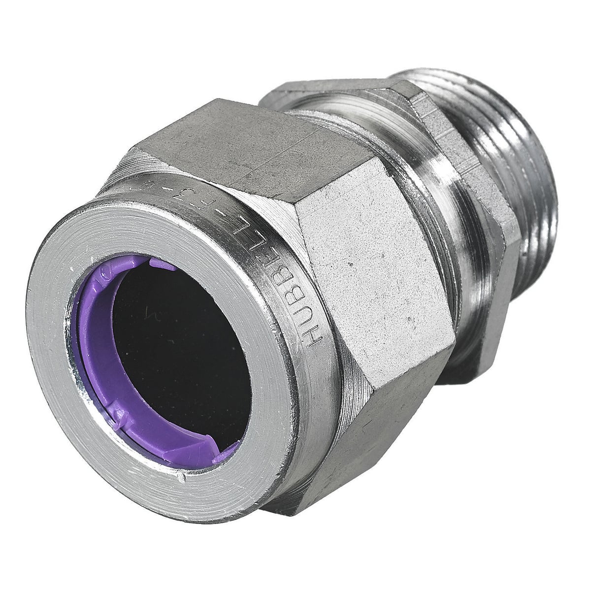 SHC1038ZP Form 3 Standard Duty Straight Cord Connector, 3/4 in Trade, 1 Conductor, 0.75 to 0.88 in Cable Openings, Steel, Machined/Zinc Plated