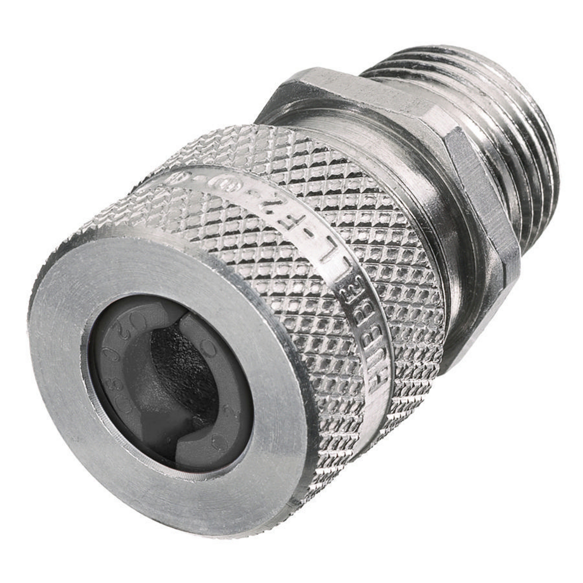 SHC1043 SHC Form 4 Standard Duty Straight Cord Connector, 1 in Trade, (1) Conductors, 0.88 to 1 in Cable Openings, Aluminum, Machined