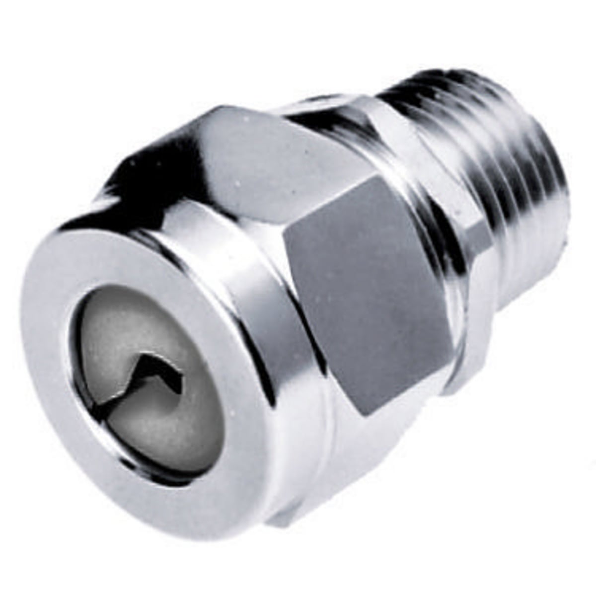 SHC1043ZP Form 4 Standard Straight Cord Connector, 1 in Trade, 1 Conductor, 0.88 to 1 in Cable Openings, Steel, Machined/Zinc Plated