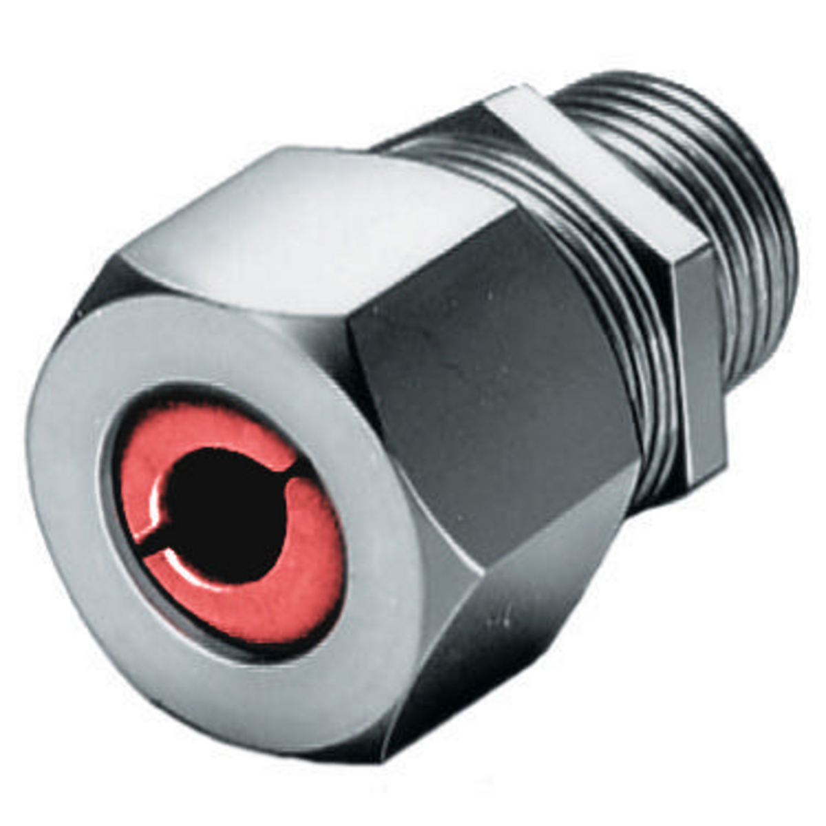 SHC1044SS Form 4 Standard Duty Straight Cord Connector, 1 in Trade, 1 Conductor, 1 to 1.13 in Cable Openings, Stainless Steel, Machined