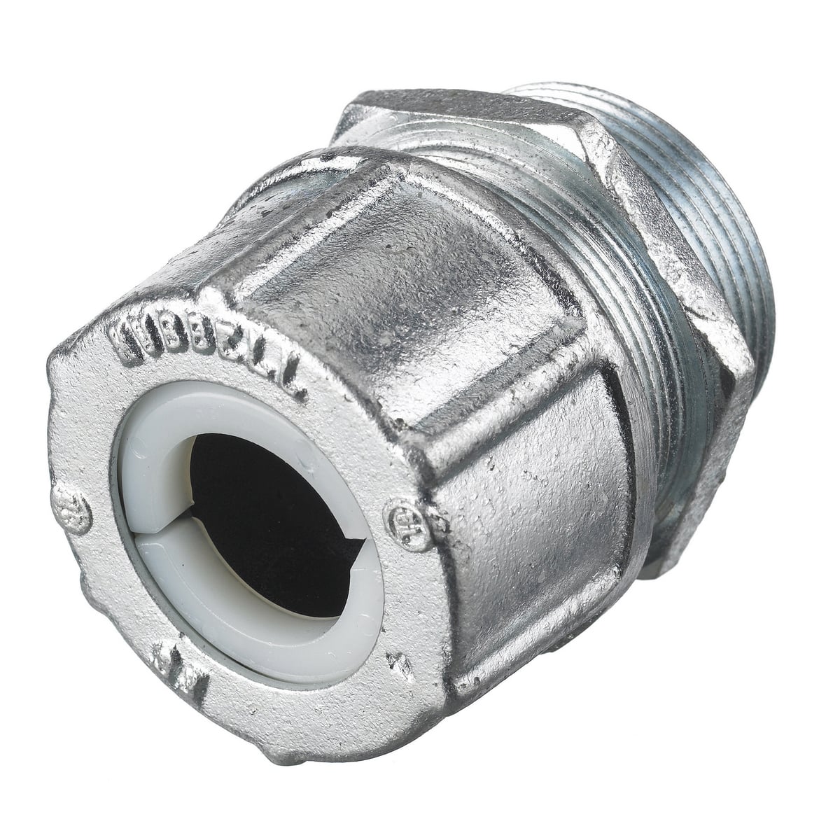 SHC1052ZP SHC Form 5 Standard Duty Straight Cord Connector, 1-1/4 in Trade, (1) Conductors, 1 to 1.13 in Cable Openings, Malleable Iron, Machined/Zinc Plated