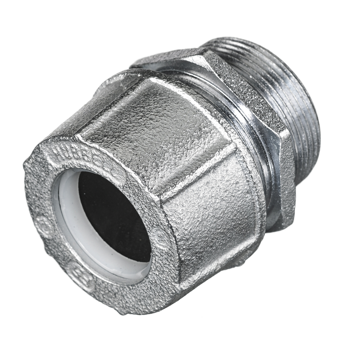 SHC1059ZP SHC Form 5 Standard Straight Cord Connector, 1-1/2 in Trade, (1) Conductors, 1.25 to 1.38 in Cable Openings, Malleable Iron, Machined/Zinc Plated
