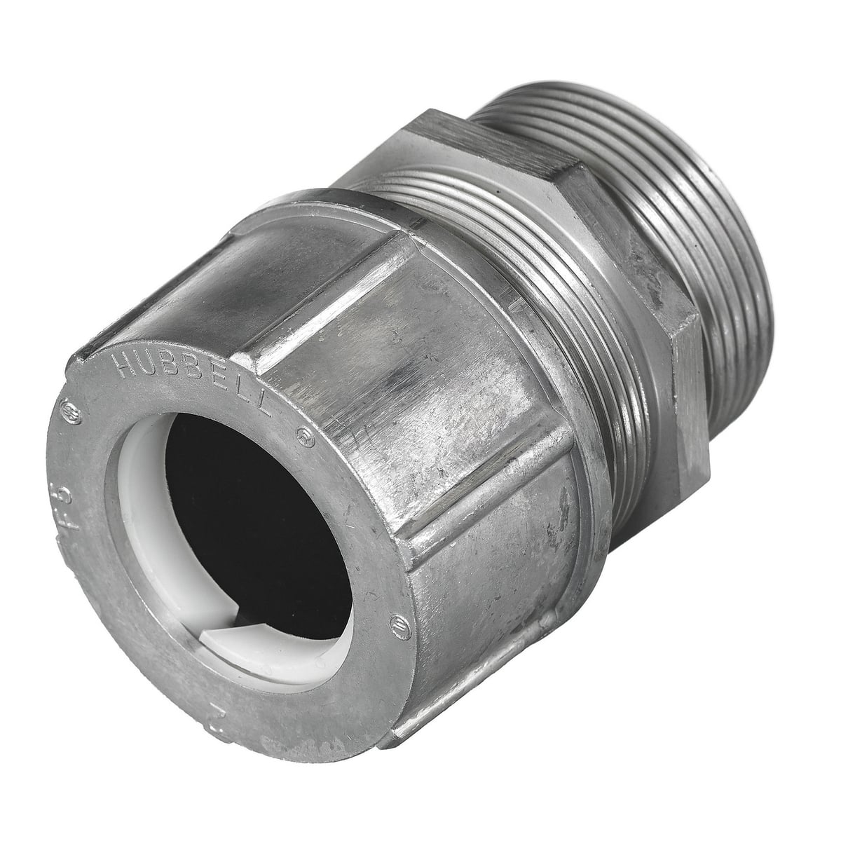 SHC1066 SHC Form 6 Standard Duty Straight Cord Connector, 2 in Trade, (1) Conductors, 1.38 to 1.5 in Cable Openings, Aluminum, Machined