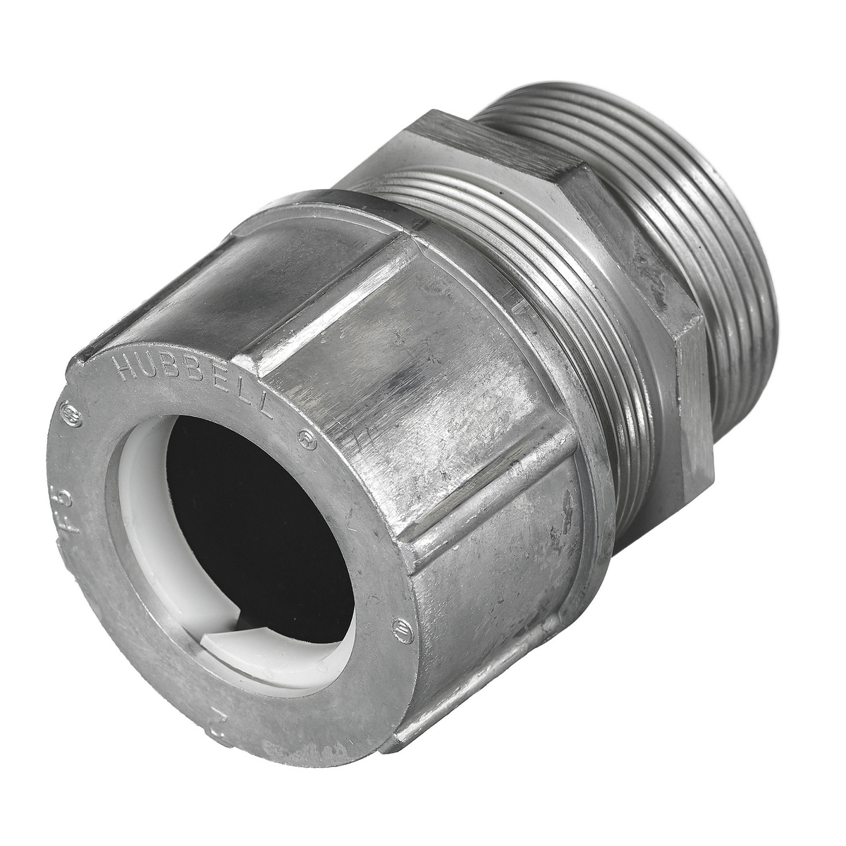 SHC1093 SHC Form 8 Straight Flexible Cord Connector, 3 in Trade, (1) Conductors, 2.63 to 2.81 in Cable Openings, Aluminum, Machined