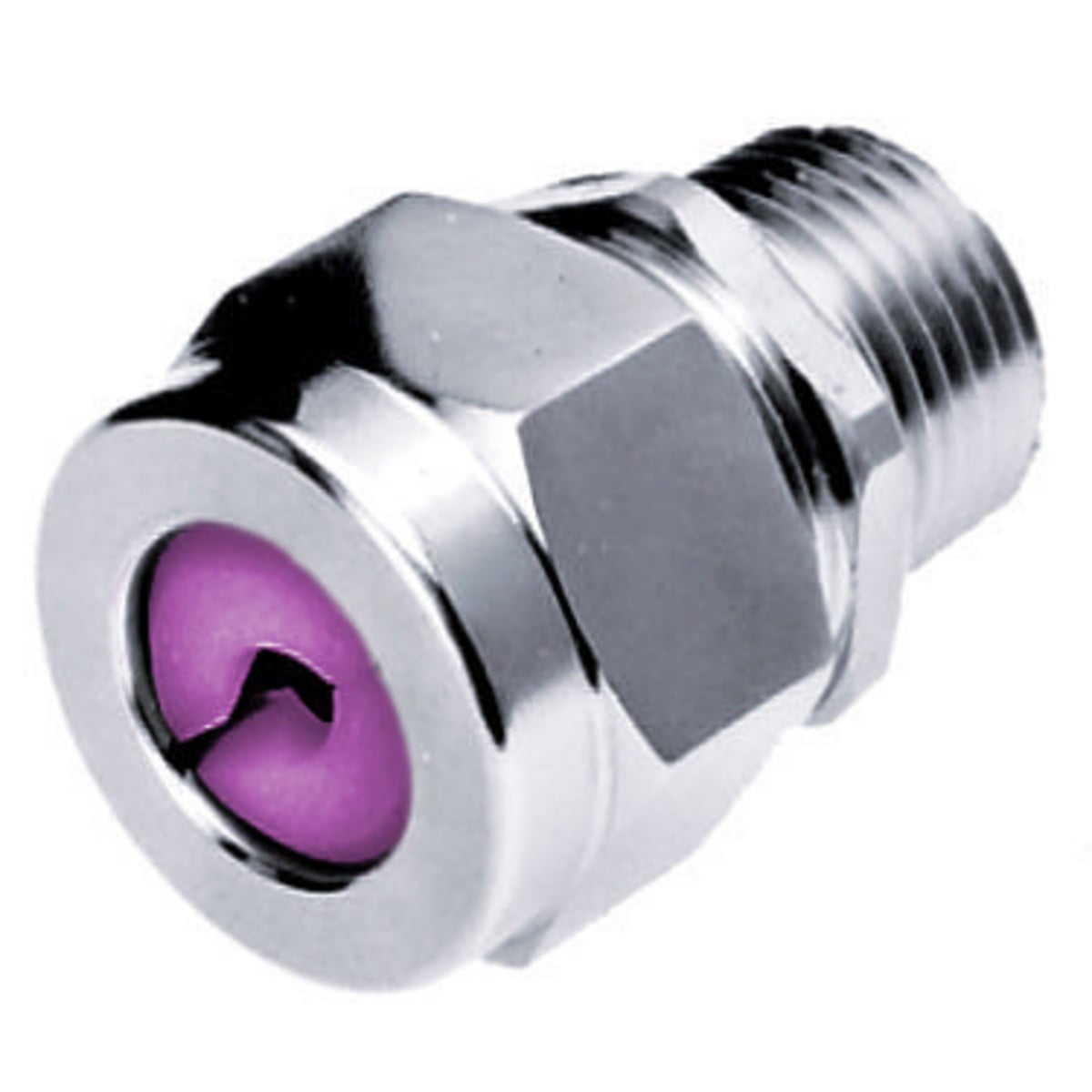 SHC1099ZP Form 3 Standard Straight Cord Connector, 1 in Trade, 1 Conductor, 0.75 to 0.88 in Cable Openings, Steel, Machined/Zinc Plated