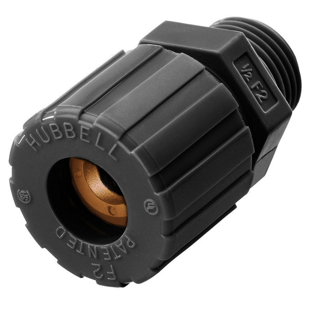 SHC2008CR Form 1 Standard Duty Straight Cord Connector, 3/8 in Trade, 1 Conductor, 0.13 to 0.19 in Cable Openings, Nylon, Smooth