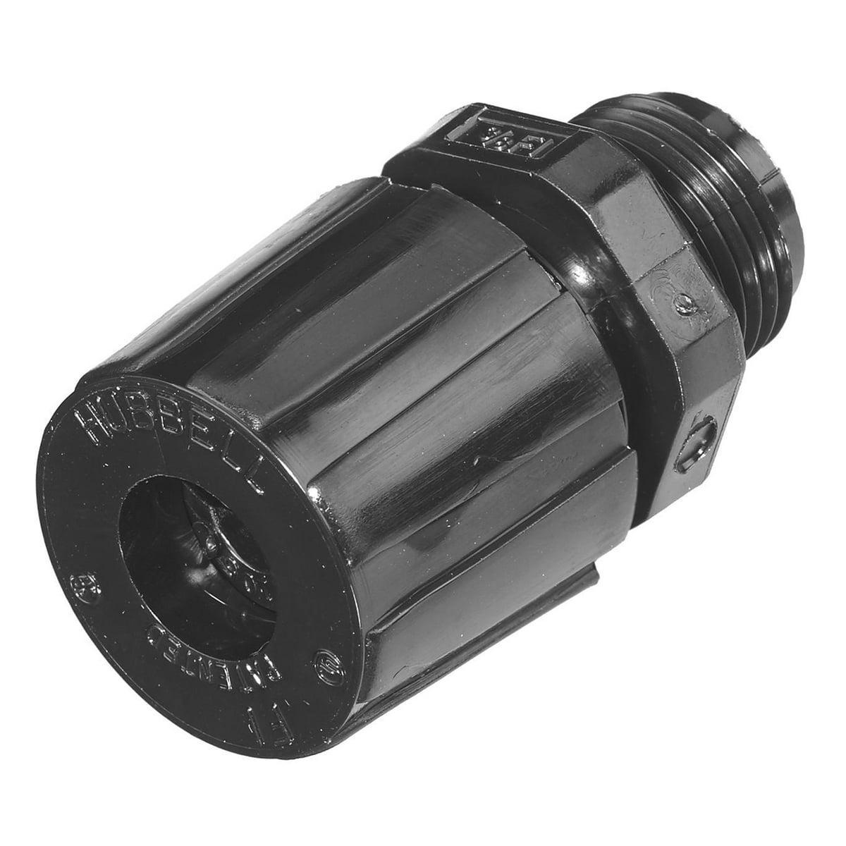 SHC2010CR Form 1 Standard Duty Straight Cord Connector, 3/8 in Trade, 1 Conductor, 0.25 to 0.31 in Cable Openings, Nylon, Smooth