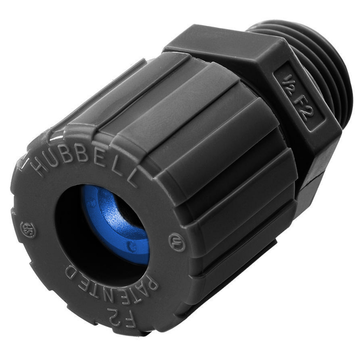 SHC2023CR SHC Form 2 Standard Duty Straight Cord Connector, 1/2 in Trade, (1) Conductors, 0.38 to 0.5 in Cable Openings, Nylon, Smooth