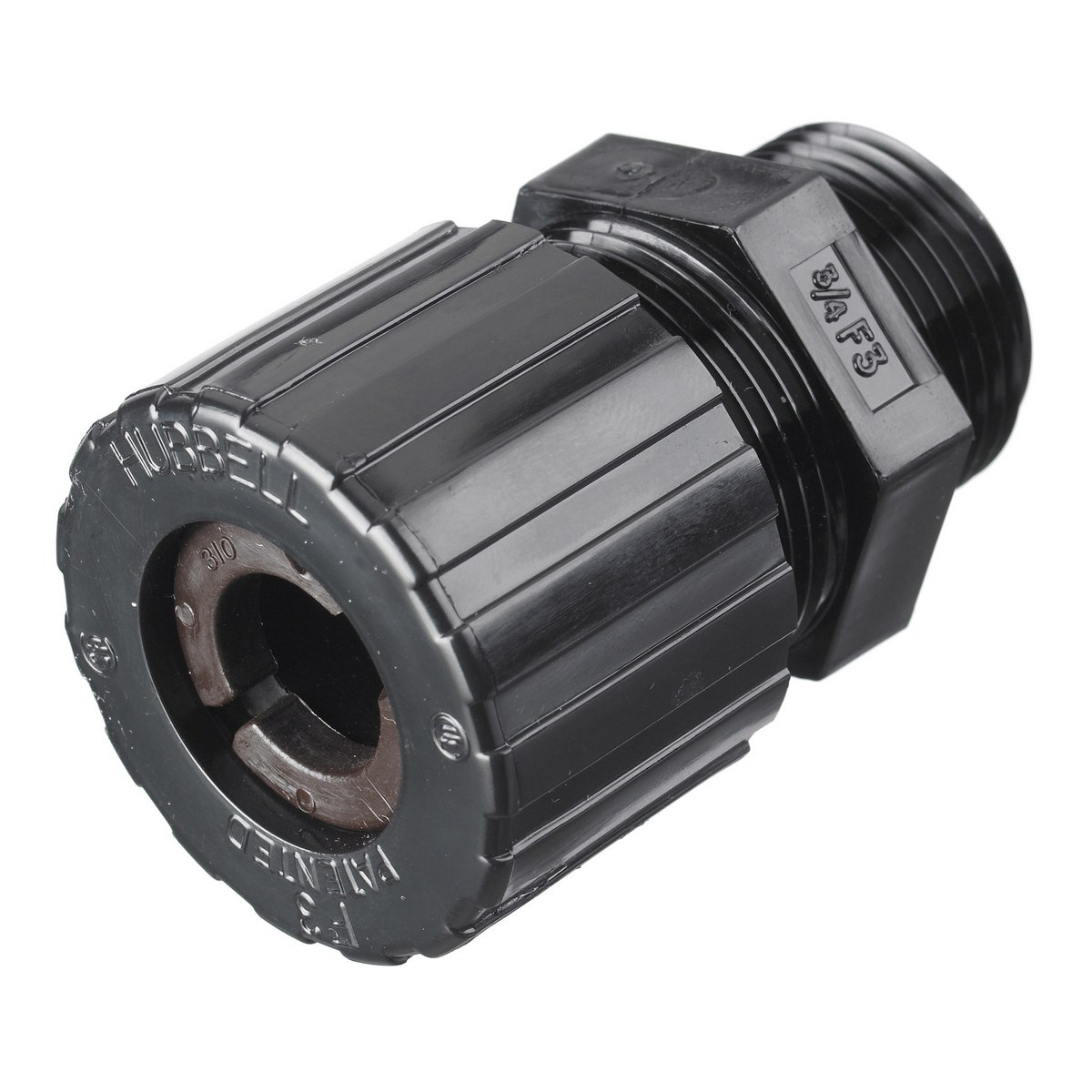 SHC2036CR SHC Form 3 Standard Straight Cord Connector, 3/4 in Trade, (1) Conductors, 0.5 to 0.63 in Cable Openings, Nylon, Smooth