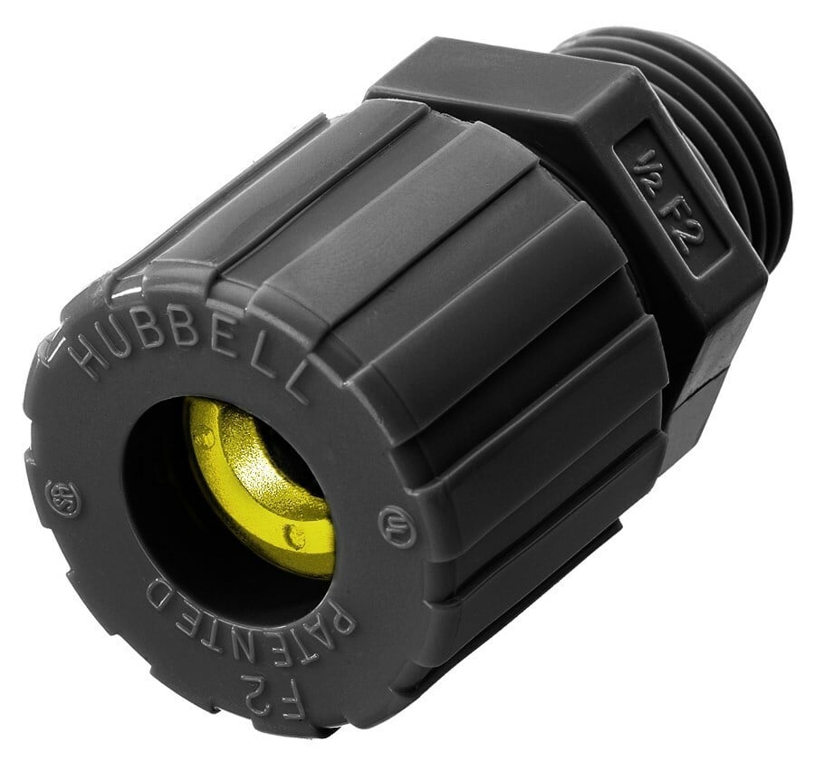 SHC2041CR SHC Form 4 Standard Duty Straight Cord Connector, 1 in Trade, (1) Conductors, 0.63 to 0.75 in Cable Openings, Nylon, Smooth