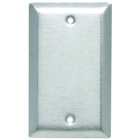Smooth Metal Wall Plate, 1gang Blank, Box Mounted, 430 Stainless Steel