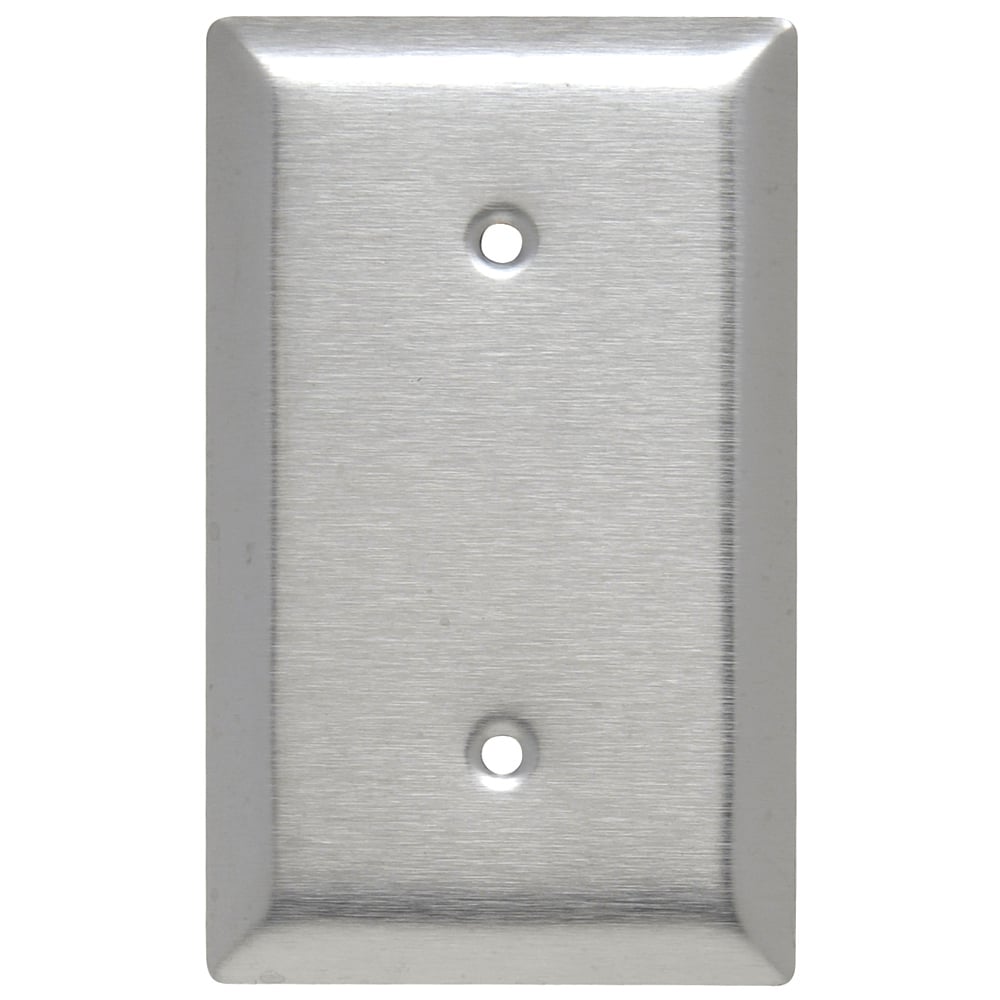 SL14 1-Gang 430 Stainless Steel Wall Plate, Blank Strap Mounted