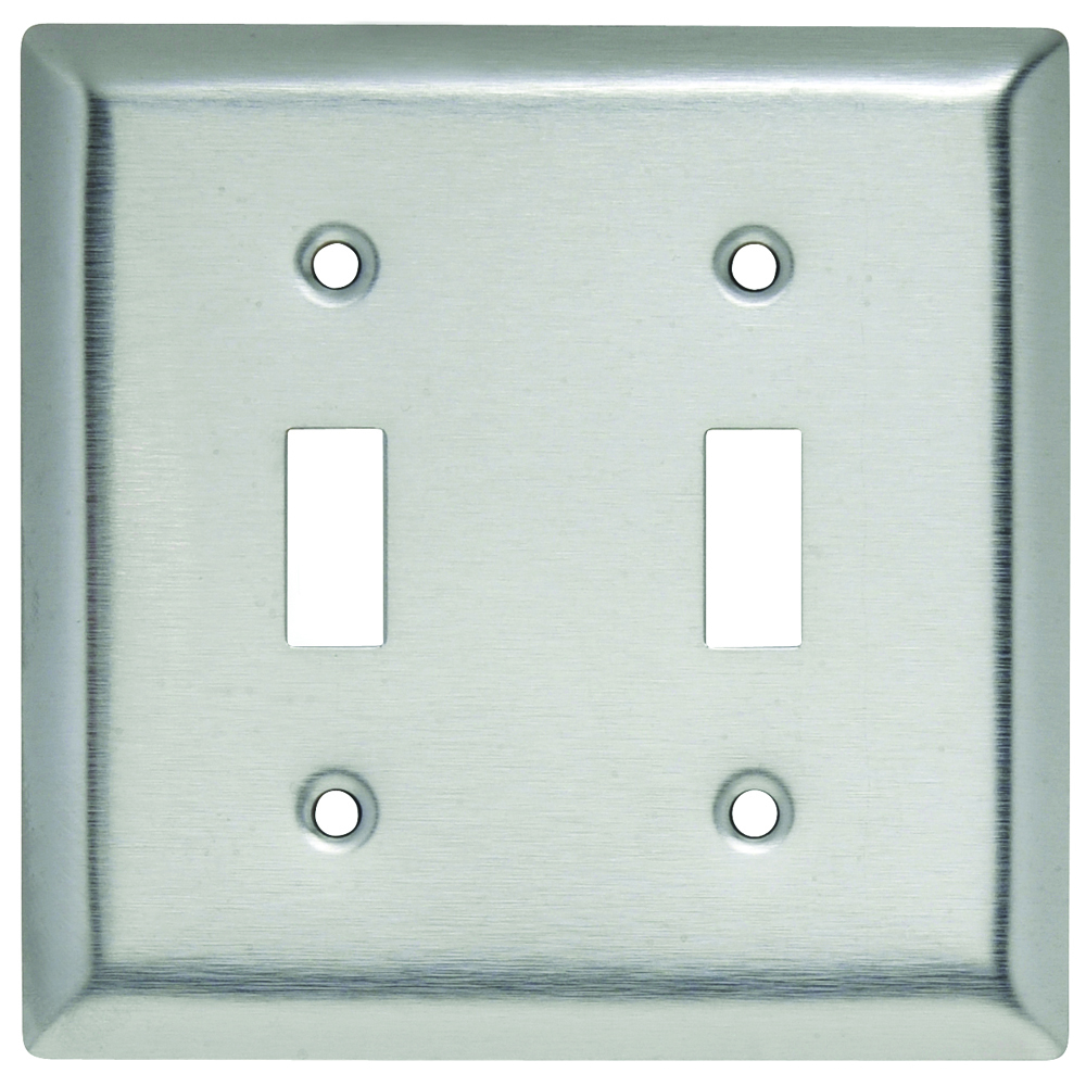 SL2 2-Gang 430 Stainless Steel Wall Plate, 2 Toggle Openings