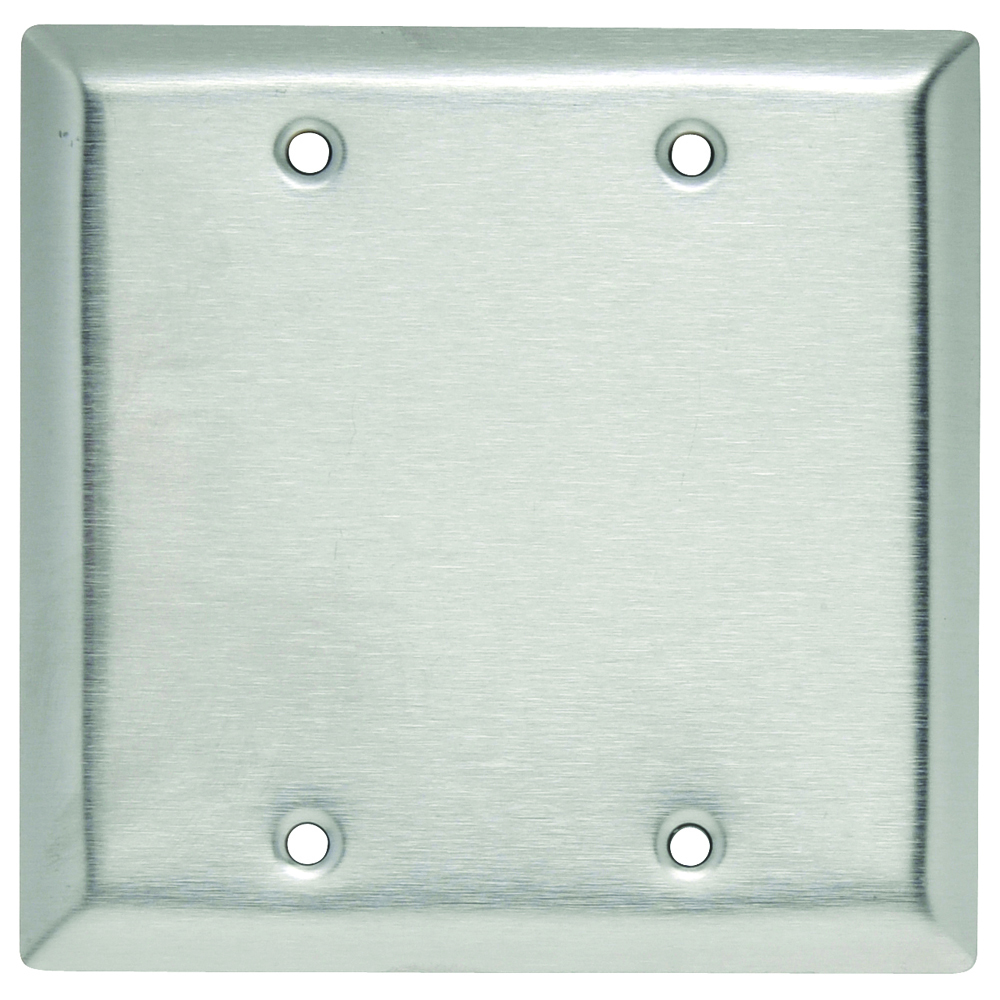 SL23 2-Gang 430 Stainless Steel Wall Plate, Blank Box Mounted
