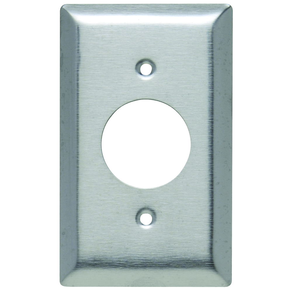SL7 1-Gang 430 Stainless Steel Wall Plate, Single Receptacle Opening