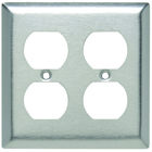Smooth Metal Wall Plate 2gang Duplex 430 Stainless Steel