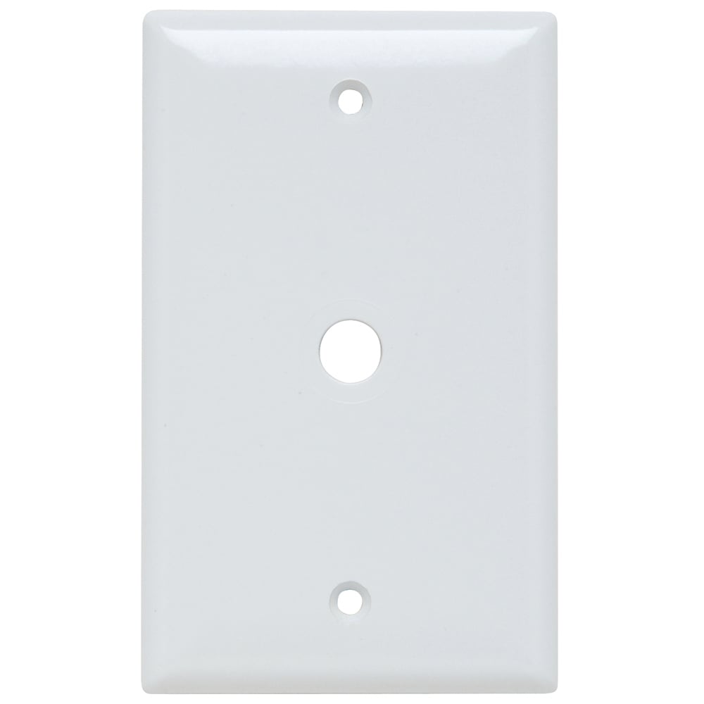 SP11W 1-Gang Thermoset Wall Plate, 0625-in Round Opening, White